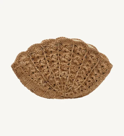 Maya Clutch Caramel Raffia